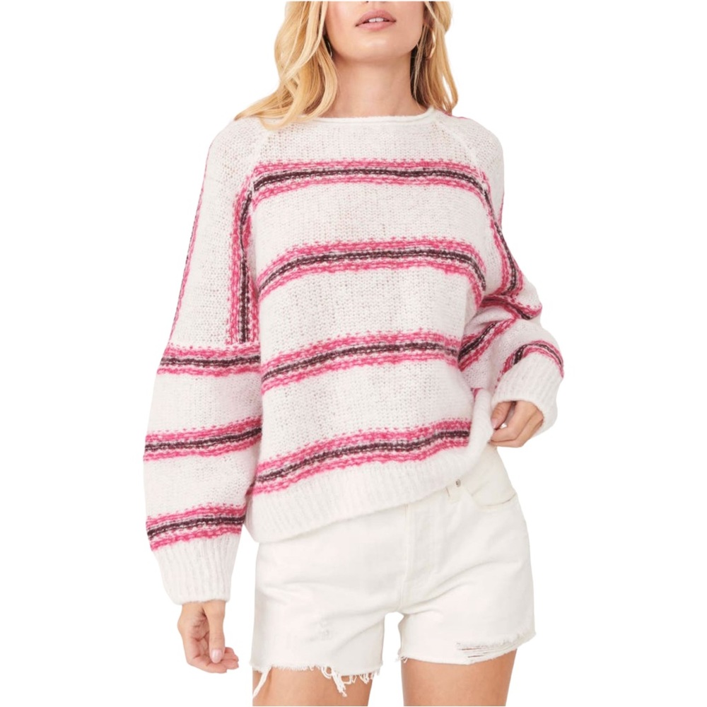 Free People Hockley Alpaca Stripe Oversized Sweater (XS)